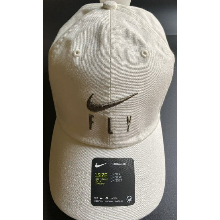 Nike Fly Heritage86 Unisex Hat Adjustable Strapback Color Sail 1Size NWT