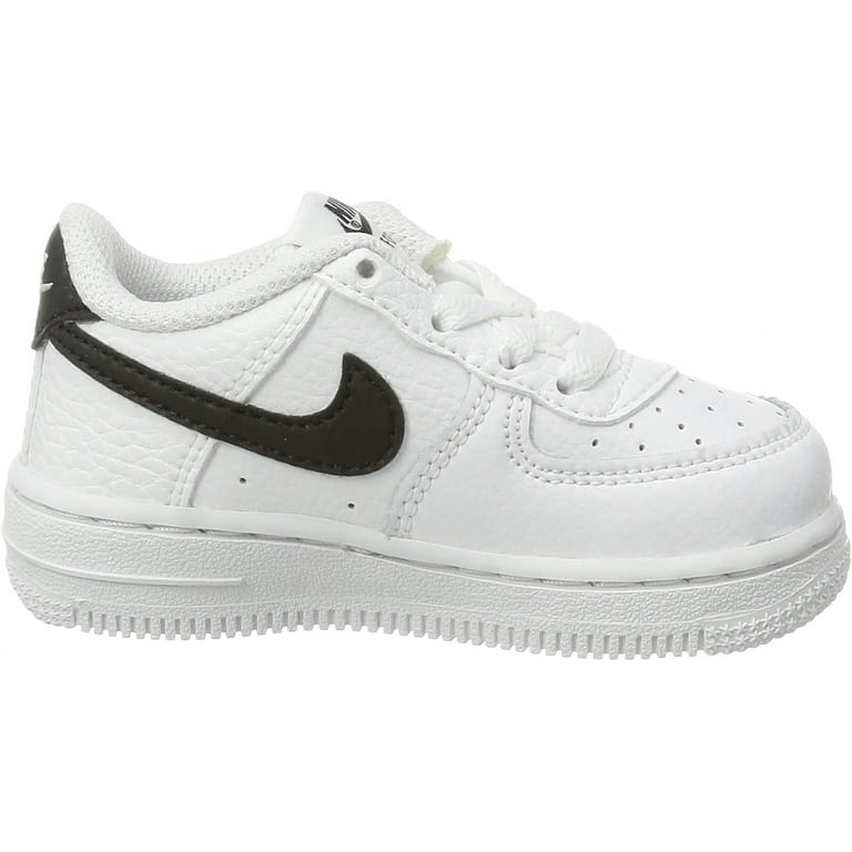 Nike Air Force Toddler's Little Feet Shoes, White/Black, Size