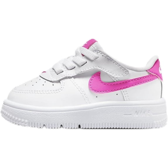 Toddler's Nike Force 1 Low EasyOn White/Laser Fuchsia (FN0236 102) - 3