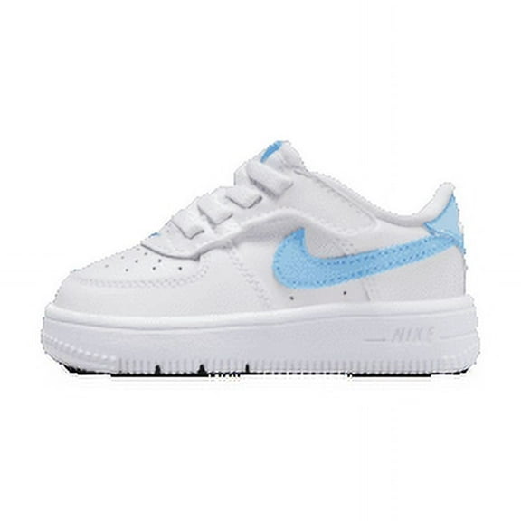 Toddler's Nike Air Force 1 Low Easyon Wht/Aquarius Blue-Wht (FN0236 107) - 3