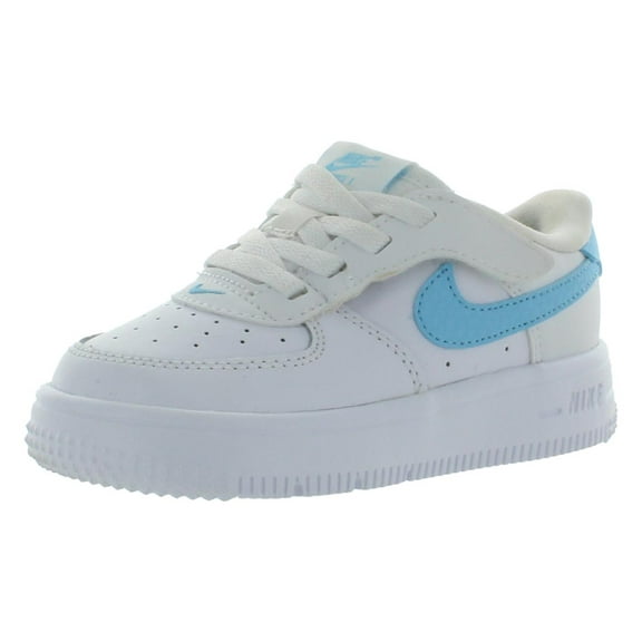 Toddler's Nike Air Force 1 Low Easyon Wht/Aquarius Blue-Wht (FN0236 107) - 4