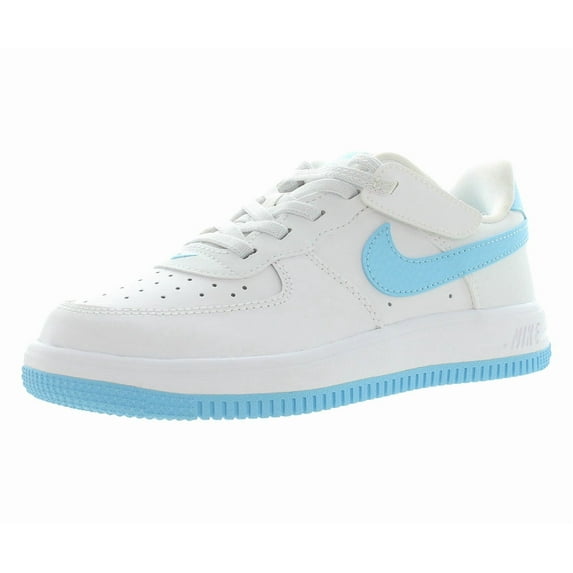 Nike Force 1 Low Easyon PS Girls Shoes Size 10, Color: White/Aquarius Blue/White