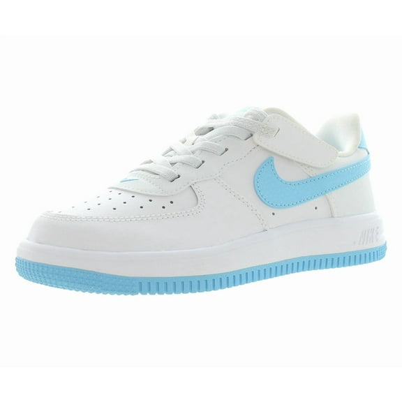 Nike Force 1 Low Easyon PS Girls Shoes Size 9, Color: White/Aquarius Blue/White