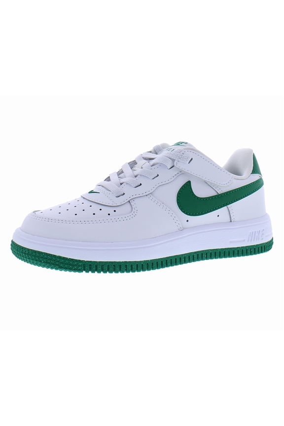 Force 1 Low Easyon PS Boys Shoes Size 10, Color: White/Malachite/White