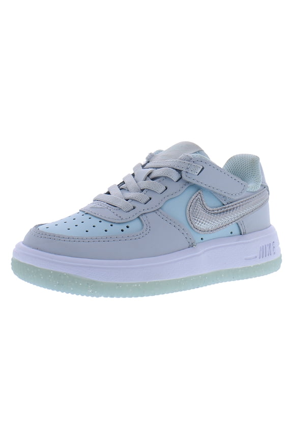 Force 1 Low EasyOn PS Boys Shoes Size 8, Color: Pure Platinum/Metallic Silver