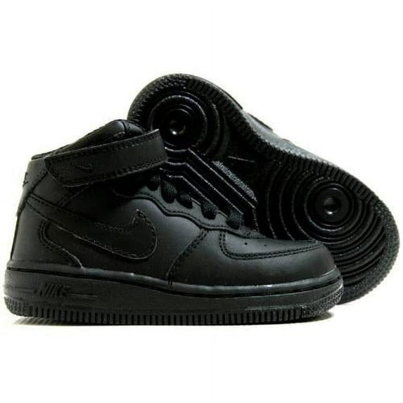 Toddler's Nike Air Force 1 Mid Black/Black (314197 004) - 4