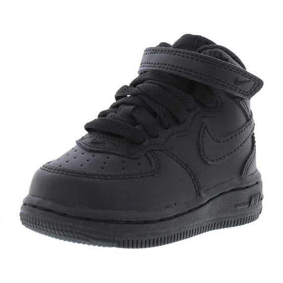 Nike Force 1 Mid LE Infant/Toddler Shoes Size 3, Color: Black/Black