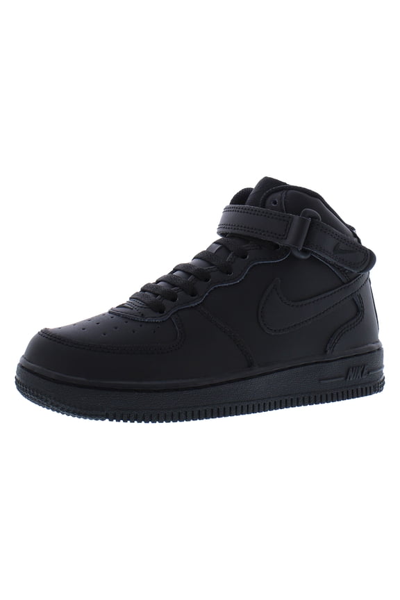 Force 1 Mid LE PS Boys Shoes Size 1, Color: Black