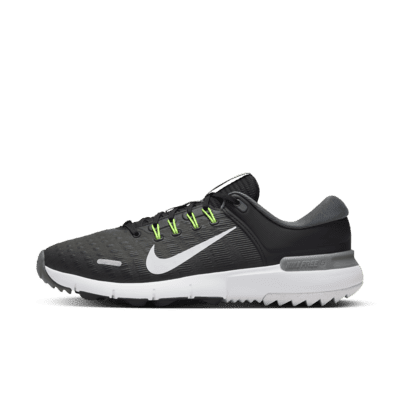 Nike Free Golf NN Golf Shoes (Wide) Color: Black/Iron Grey/Volt/White Size: M 11.5 / W 13