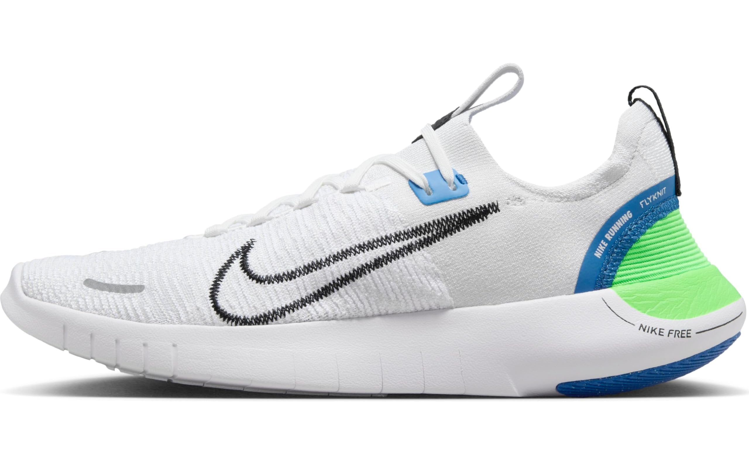Nike Free RN FK Next Nature Mens Running Trainers FB1276 Sneakers Shoes UK 9 US 10 EU 44, White Black Platinum Tint 104