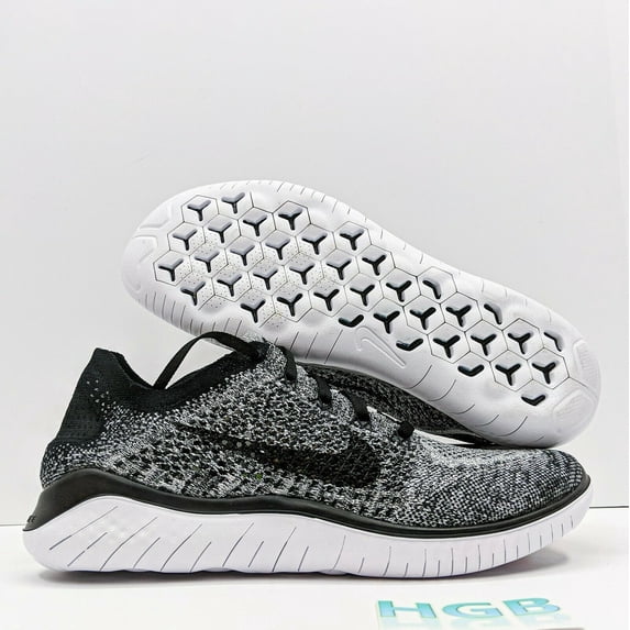 Nike Free Run 2018 Men's Road Running Shoes Color: White/Grey/Black Size: 7
