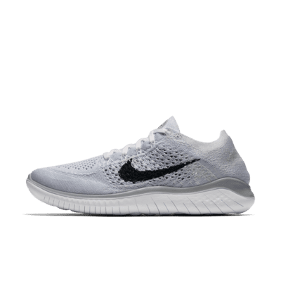Nike Free Run 2018 Women's Running Shoes Color: White/Pure Platinum/Black Size: 5.5