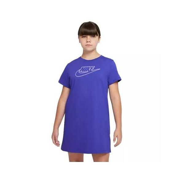 Nike Futura Tshirt Dress Girls Active Dresses Size L, Color: Grape Blue
