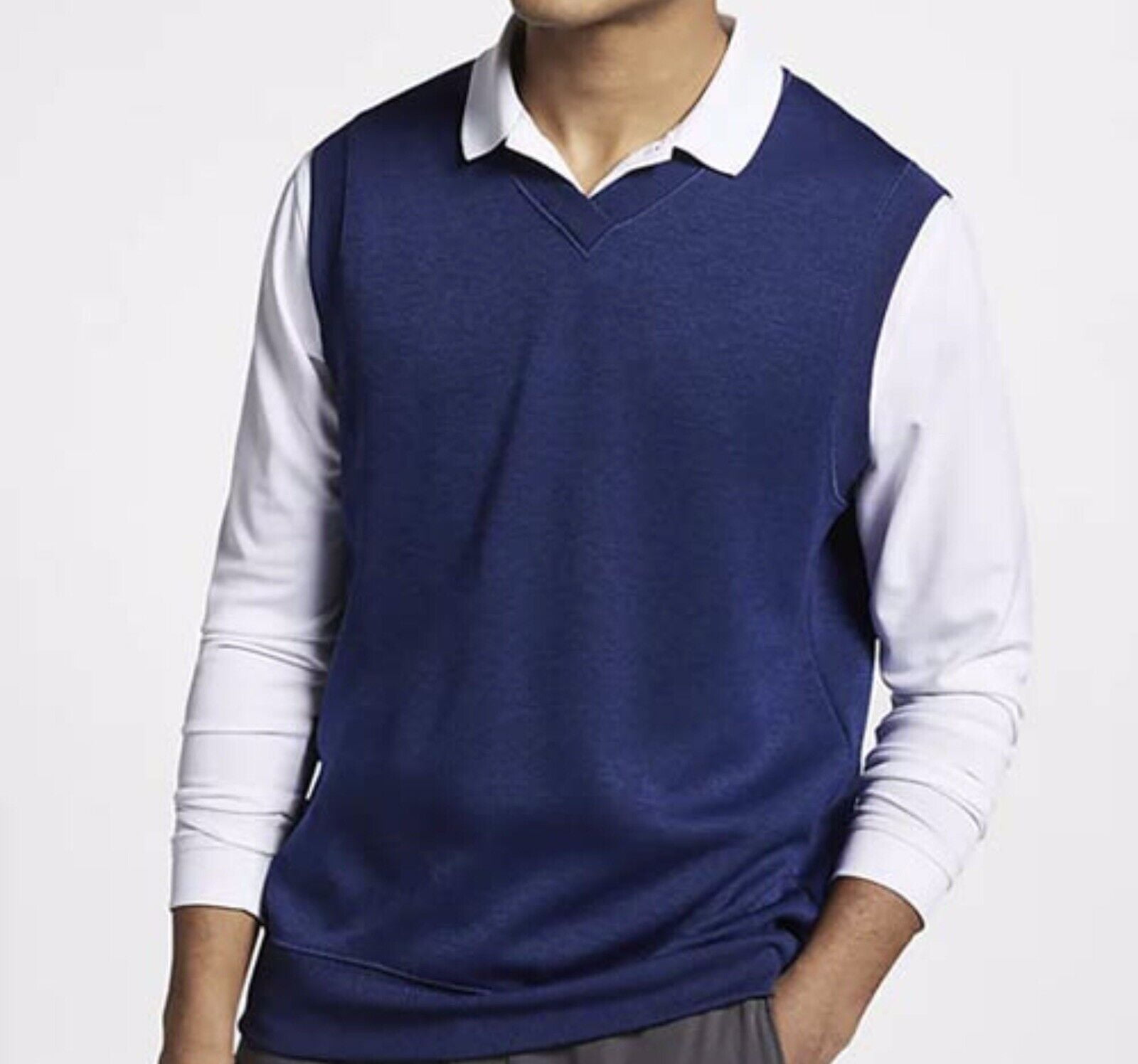 Nike GOLF TECH Dri-Fit Sweater V Neck Vest Blue AV5225 492