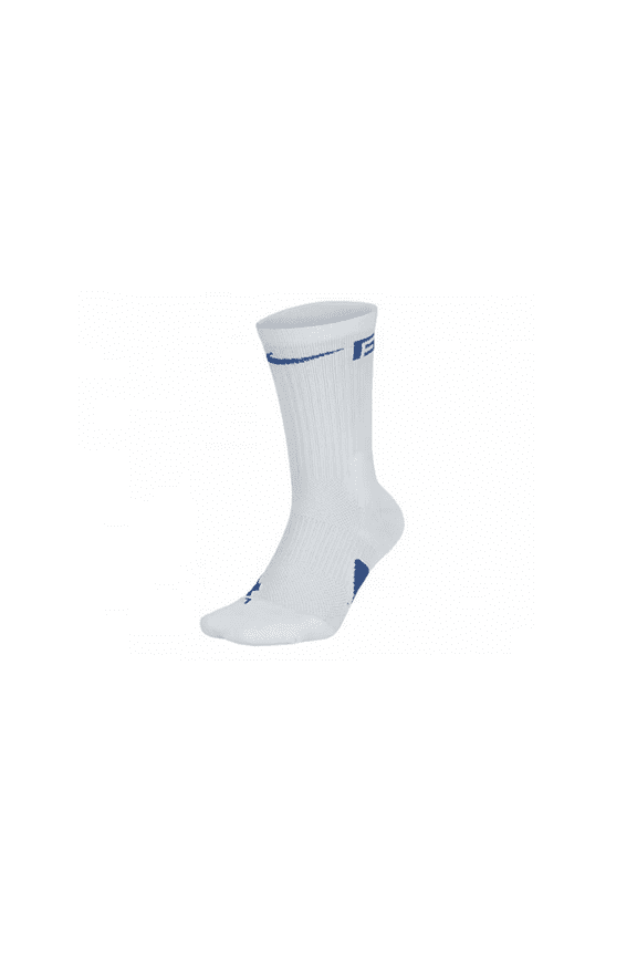 Giannis Elite Crew (1 Pair) Adult Unisex Athletic Socks Size M, Color: White/Blue