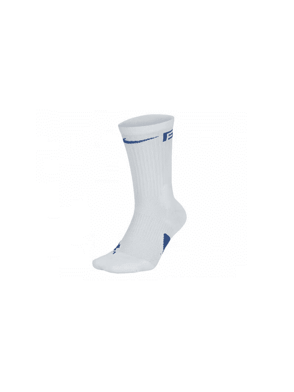 Giannis Elite Crew (1 Pair) Youth /Women's Athletic Socks Size S, Color: White/Blue