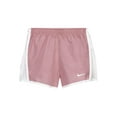 thumbnail image 1 of Nike Girl`s Dri FIT Printed Tempo Running Shorts (Pink(327358-A8F)/White, 6X), 1 of 2