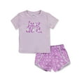 thumbnail image 1 of Nike Girls' 2-Piece Shorts Set Outfit Color: purple Size: 4t, 1 of 1