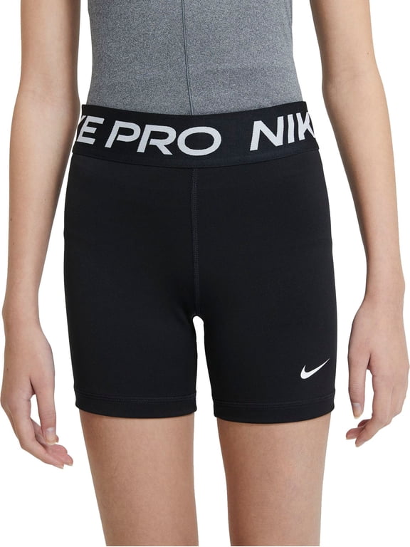 Girls' 3 Pro Shorts (Black, XS)