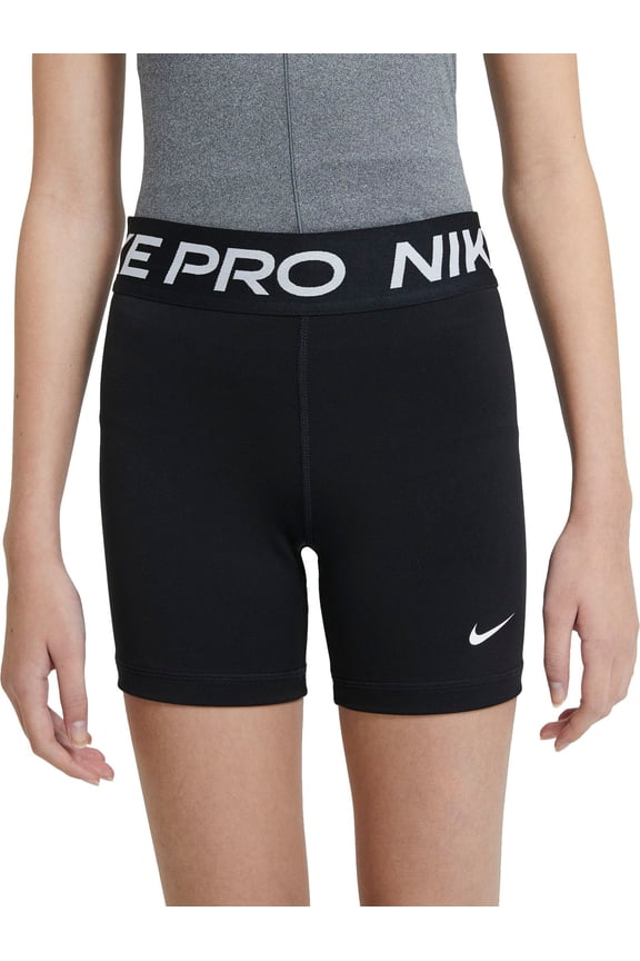 Girls' 3 Pro Shorts (Black, XS)