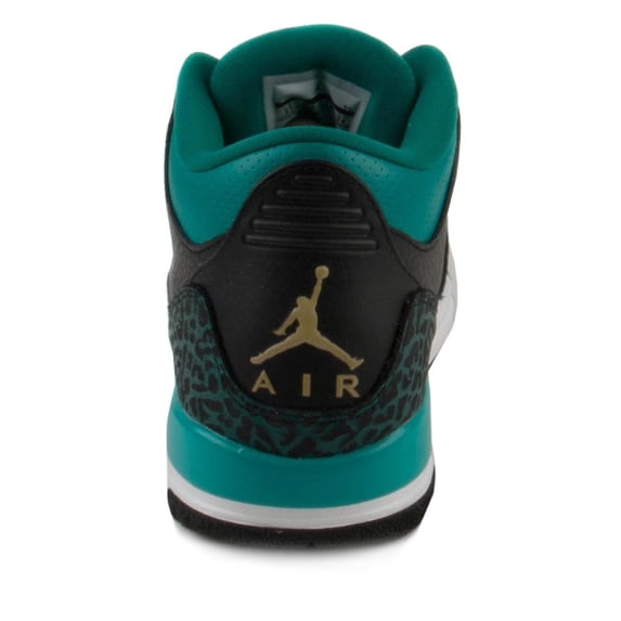 Nike Girls Air Jordan 3 Retro GG Black/Metallic Gold-Teal 441140-018