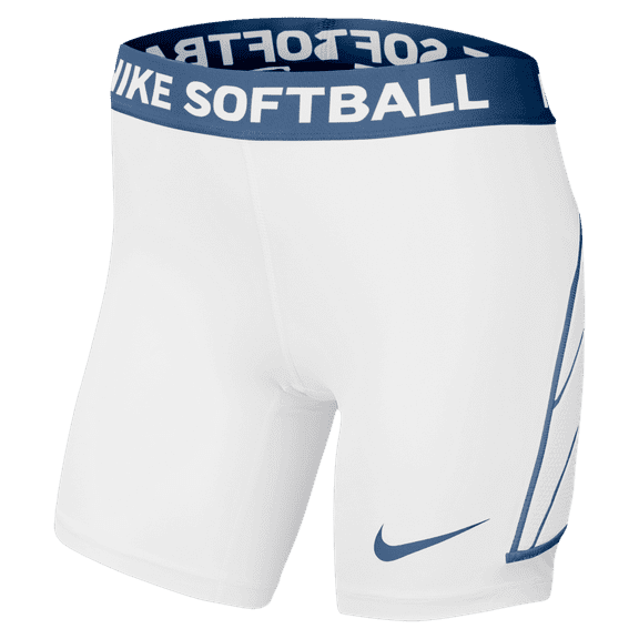 Nike Girls Big Kids DF Softball Slider Shorts S White | Navy