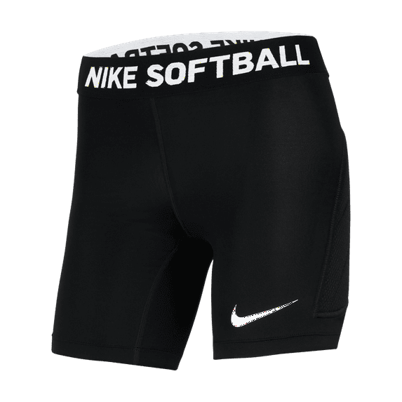 Nike Girls Big Kids DF Softball Slider Shorts XS Black | White