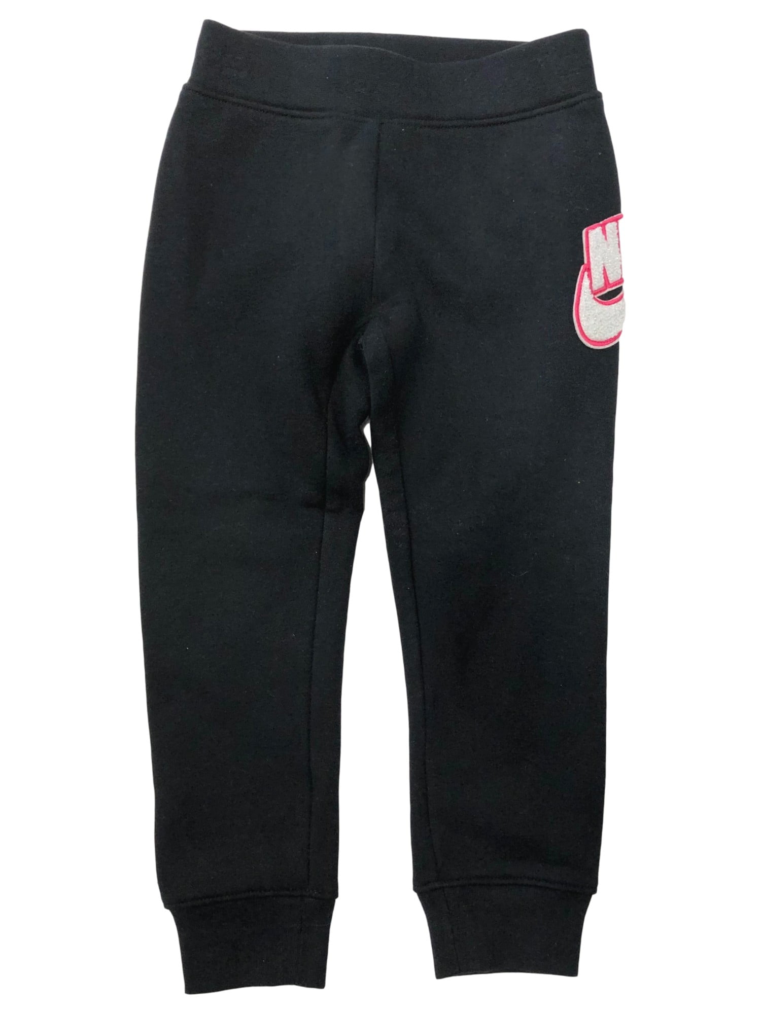 Nike Girls Black Pink Athletic Joggers Stretch Sweat Pants 4