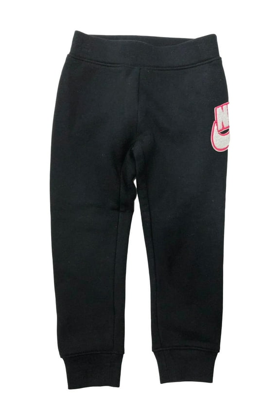 Girls Black & Pink Athletic Joggers Stretch Sweat Pants 4