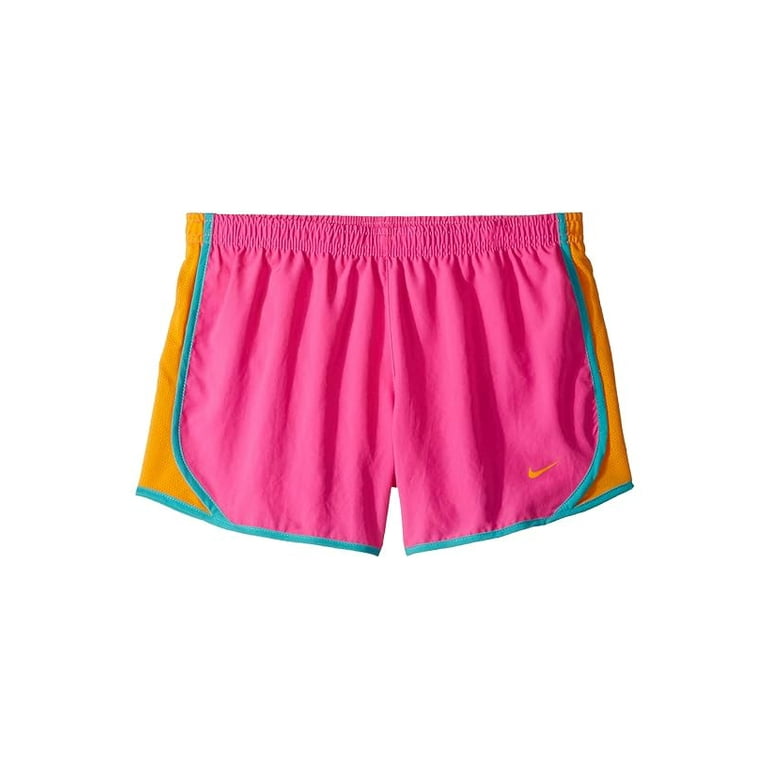 Nike Girls Dry Tempo Running Shorts Laser Fuchsia Orange Peel Large Walmart