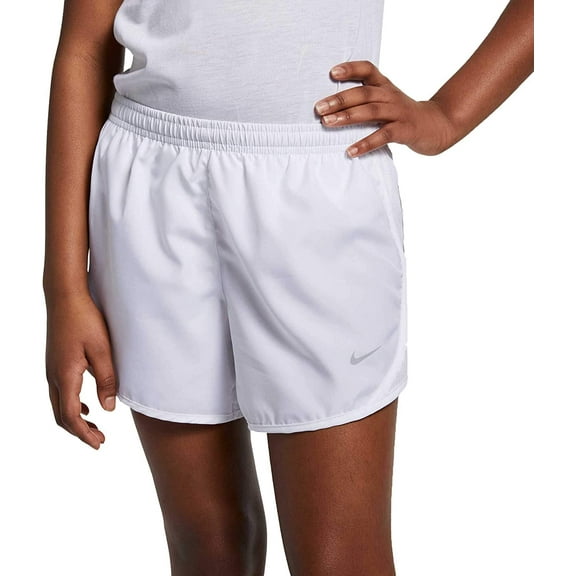 Nike Girls Dry Tempo Running Shorts White X-Small
