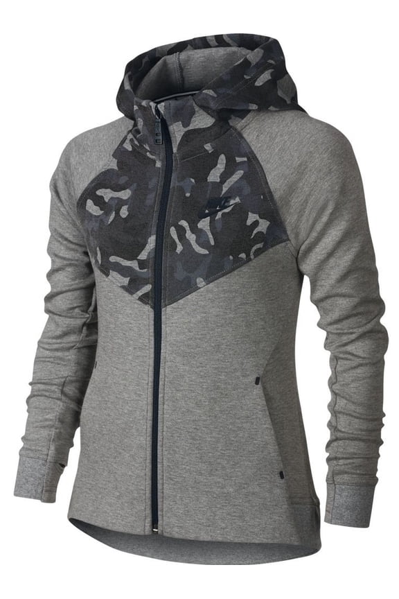Girls Tech Windrunner Full Zip Jacket Grey