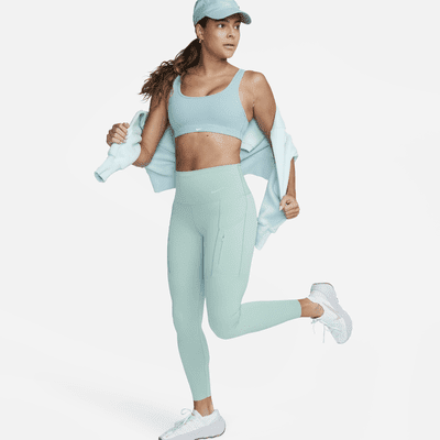 Nike Go Women s Firm Support High Waisted 7 8 Leggings with Pockets Color Mineral Black Size L Walmart