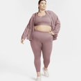 thumbnail image 1 of Nike Go Women's Firm-Support High-Waisted 7/8 Leggings with Pockets (Plus Size) Color: Smokey Mauve/Black Size: 2X, 1 of 1