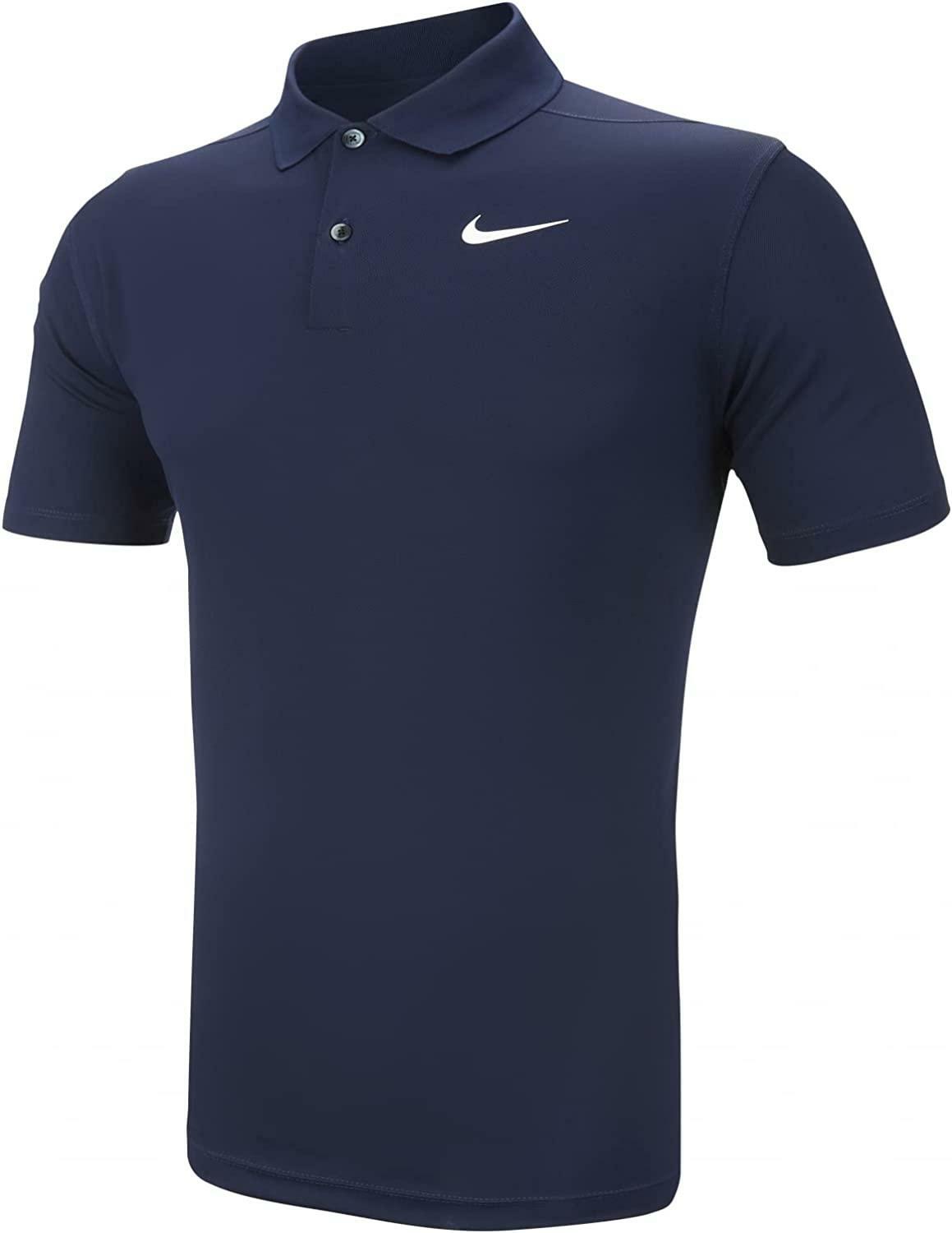 Polo Nike Dri-FIT Victory para Hombre, Obsidiana/Blanco, Chica