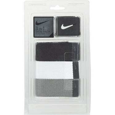 Nike Golf Men's 3-in-1 Web Belt Pack - White/Gray/Black