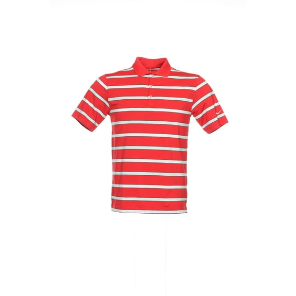Nike Golf 'Tour Performance' Horizontal Striped Polo Shirt (Small, Red)