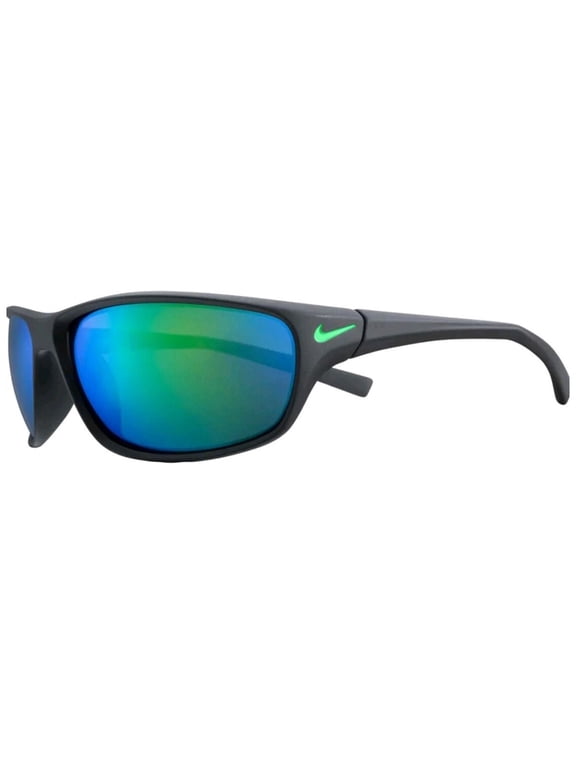 Rabid Matte Black Unisex Sport Wrap Sunglasses with Green Mirror Lens - FQ4765-003