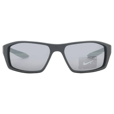 Nike Grey W Silver Flash Rectangular Men's Sunglasses NIKE BRAZEN SHADOW M 060 59