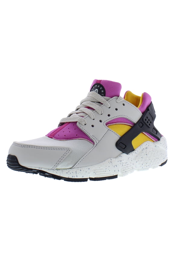 Huarache Run GS Girls Shoes Size 4.5, Color: Light Bone/Lethal Pink