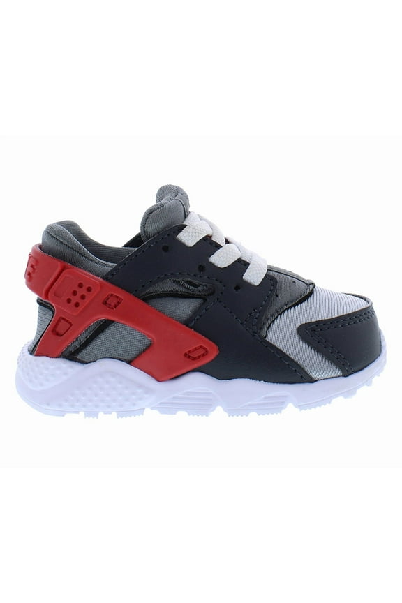 Huarache Run Infant/Toddler Shoes Size 4, Color: Dark Smoke Grey/University Red
