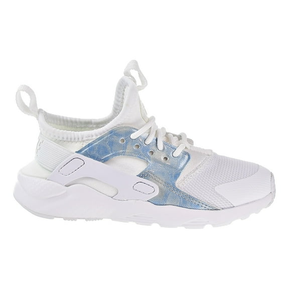 Nike Huarache Run Ultra Little Kids Running Shoes White/White-Royal Tint 859593-102