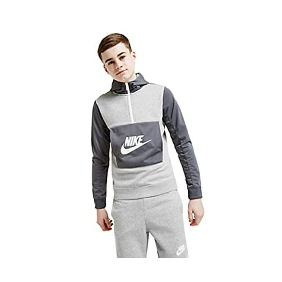 Nike Hybrid Half-Zip Boys Active Hoodies Size M, Color: Grey/Charcoal