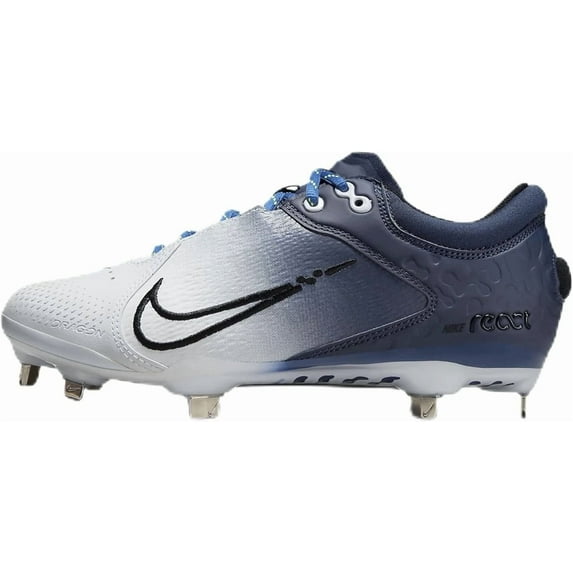 Nike Hyperdiamond 4 Women's Softball Cleats Metal Spikes Elite White/Navy/Royal Laces 8
