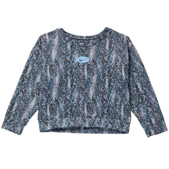 Nike Icon Clash Crew Sweatshirt (Little Kids) (Girls, Black, 5 Little Kid)