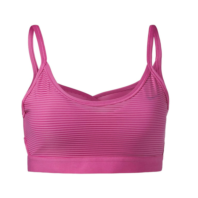 Nike Indy Shadow Stripe Sports Bra Womens Active Sports Bras Size M, Color:  Pink 