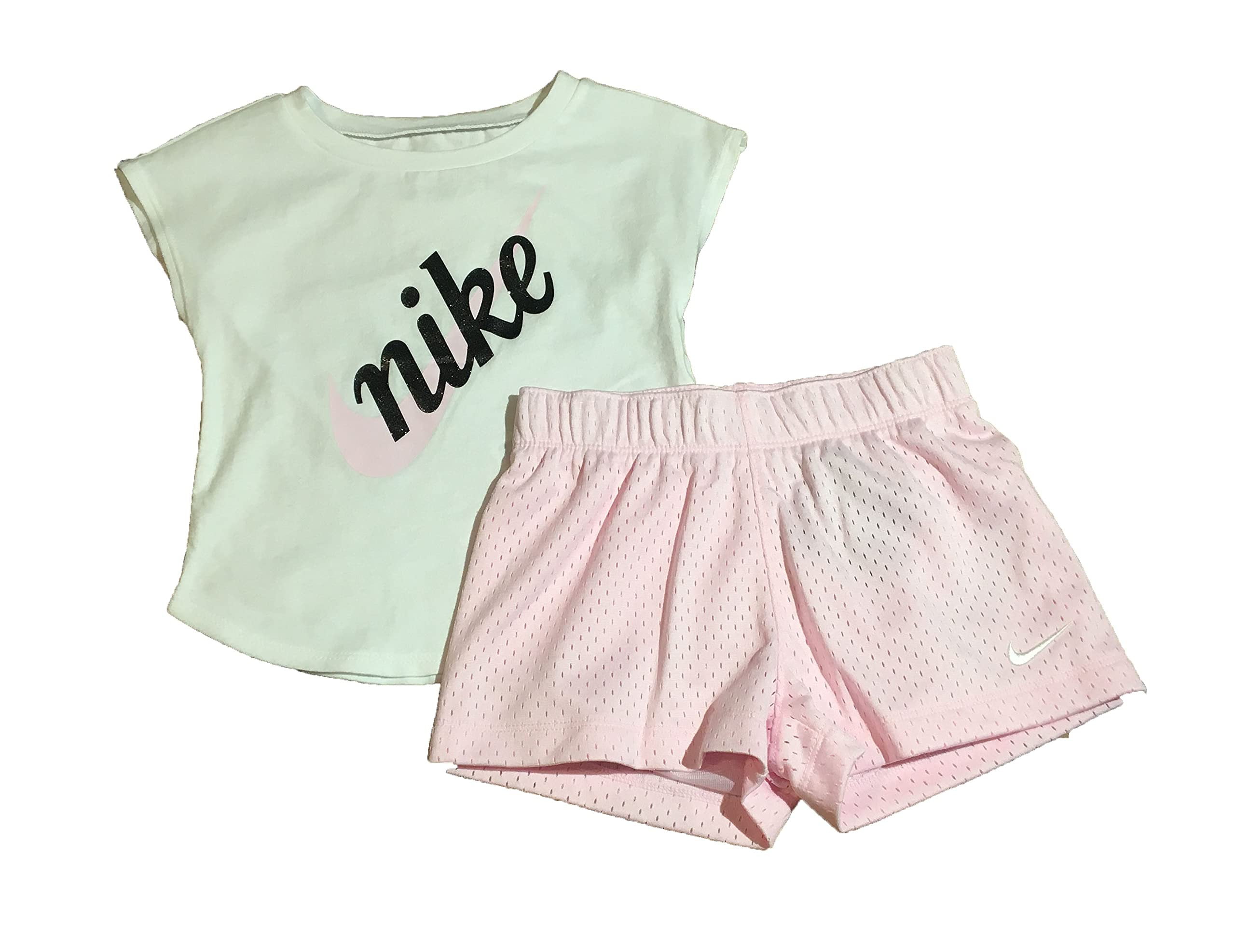 Nike Infant Girls' T-Shirt and Shorts Set Pink Foam Size 12 Months