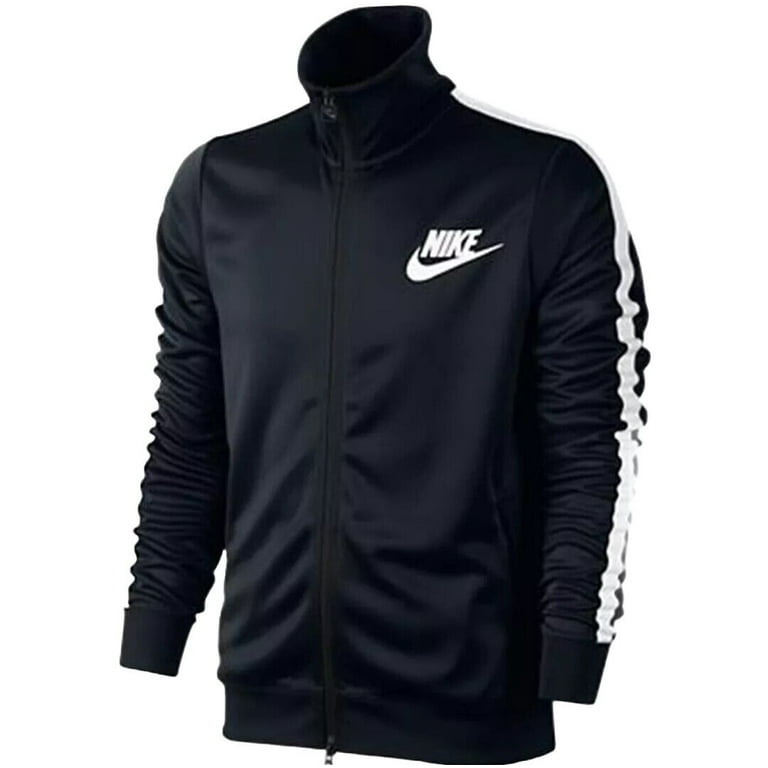 Nike running jacket mens black sales