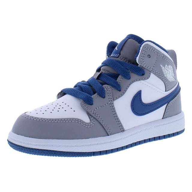 Nike Jordan 1 Mid PS Boys Shoes Size 13, Color: Cement Grey/White/True ...