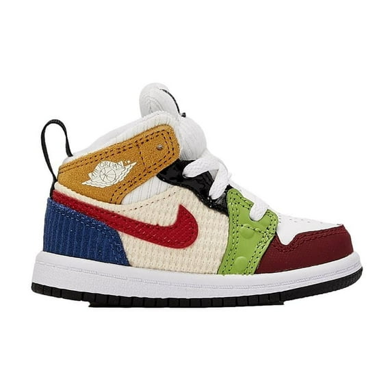 Nike Jordan 1 Mid SE White / Gym Red - Black DR6959-100 Toddler Size 5